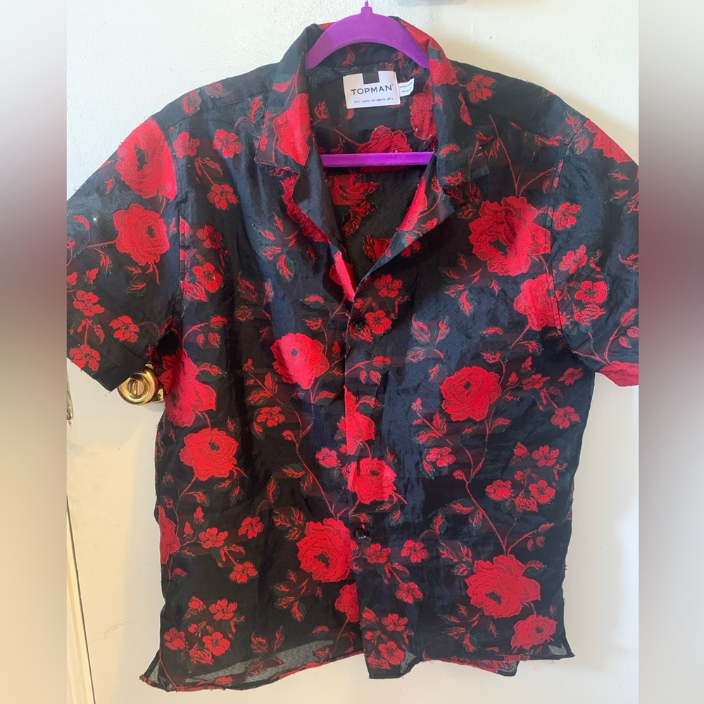 TOPMAN embroidered men shirt